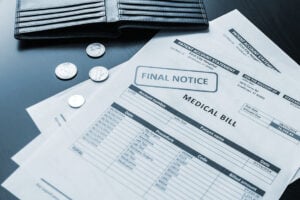 Final notice of a medical bill 